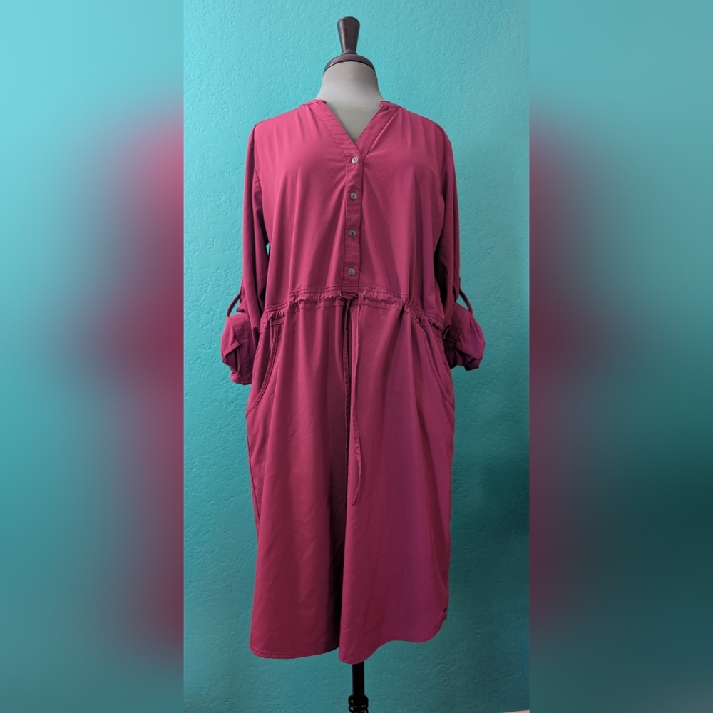 Orvis Plum Button-Up Dress